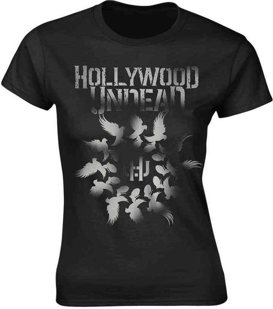 Hollywood Undead Dames Tshirt -XXL- Dove Grenade Spiral Zwart