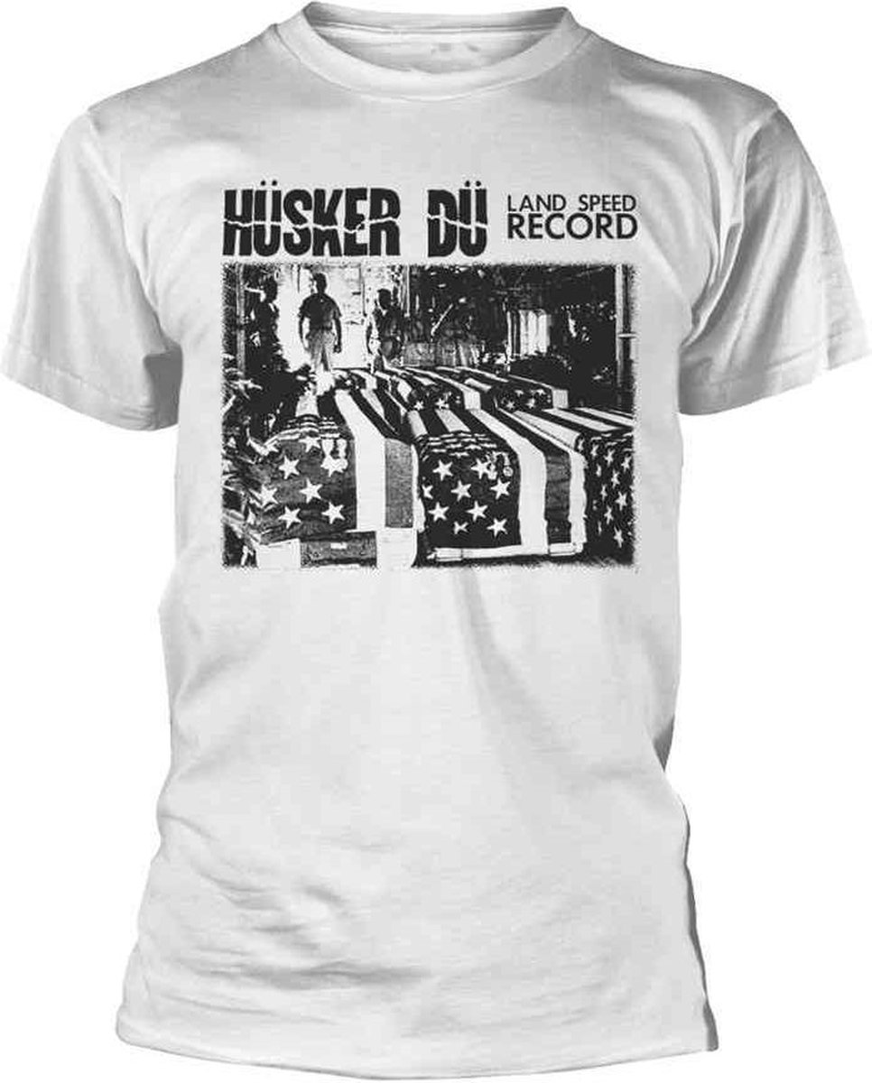 Hüsker Dü Heren Tshirt -S- Land Speed Record Wit