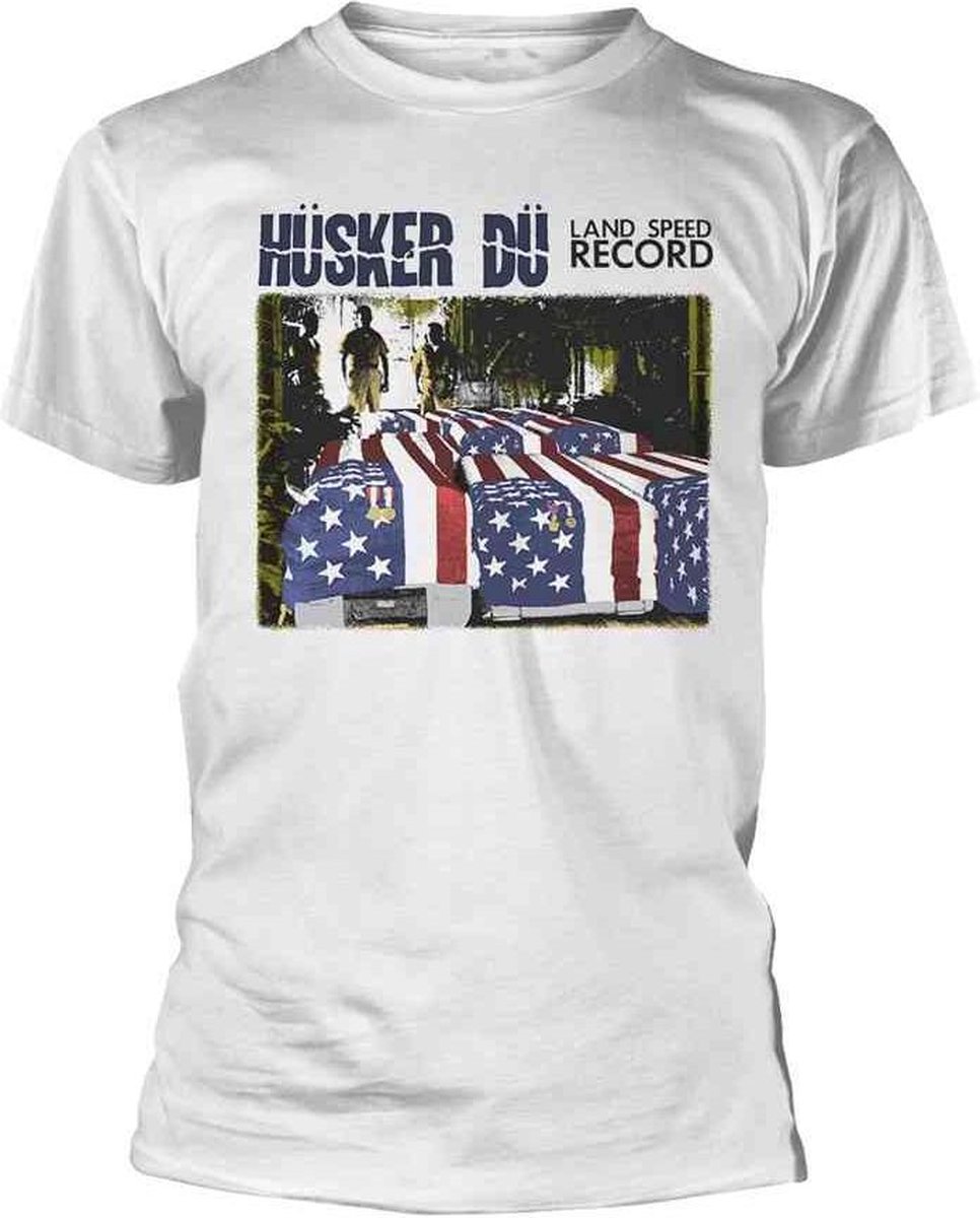 HÃ¼sker DÃ¼ Heren Tshirt -XXL- Land Speed Record Wit