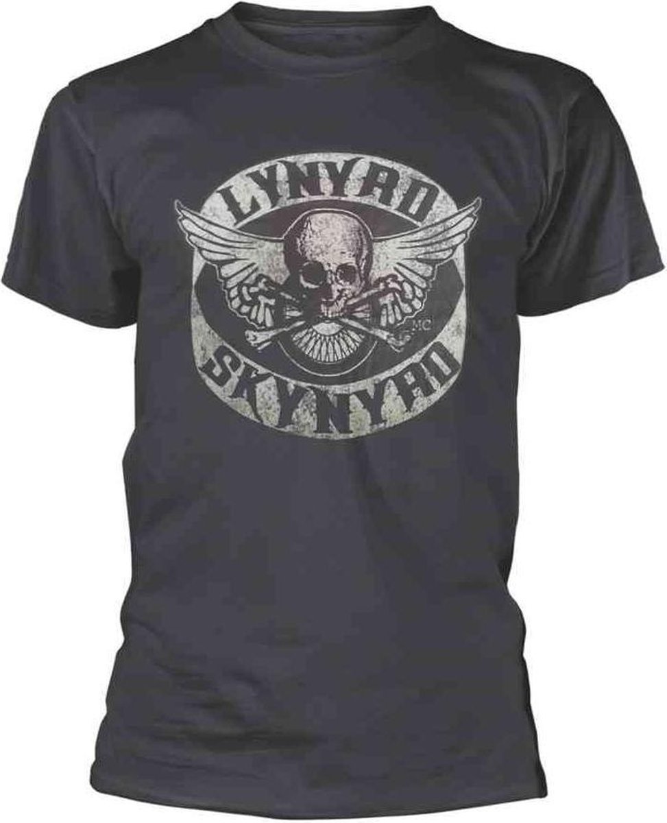 Lynyrd Skynyrd Heren Tshirt -XXL- Biker Patch Grijs