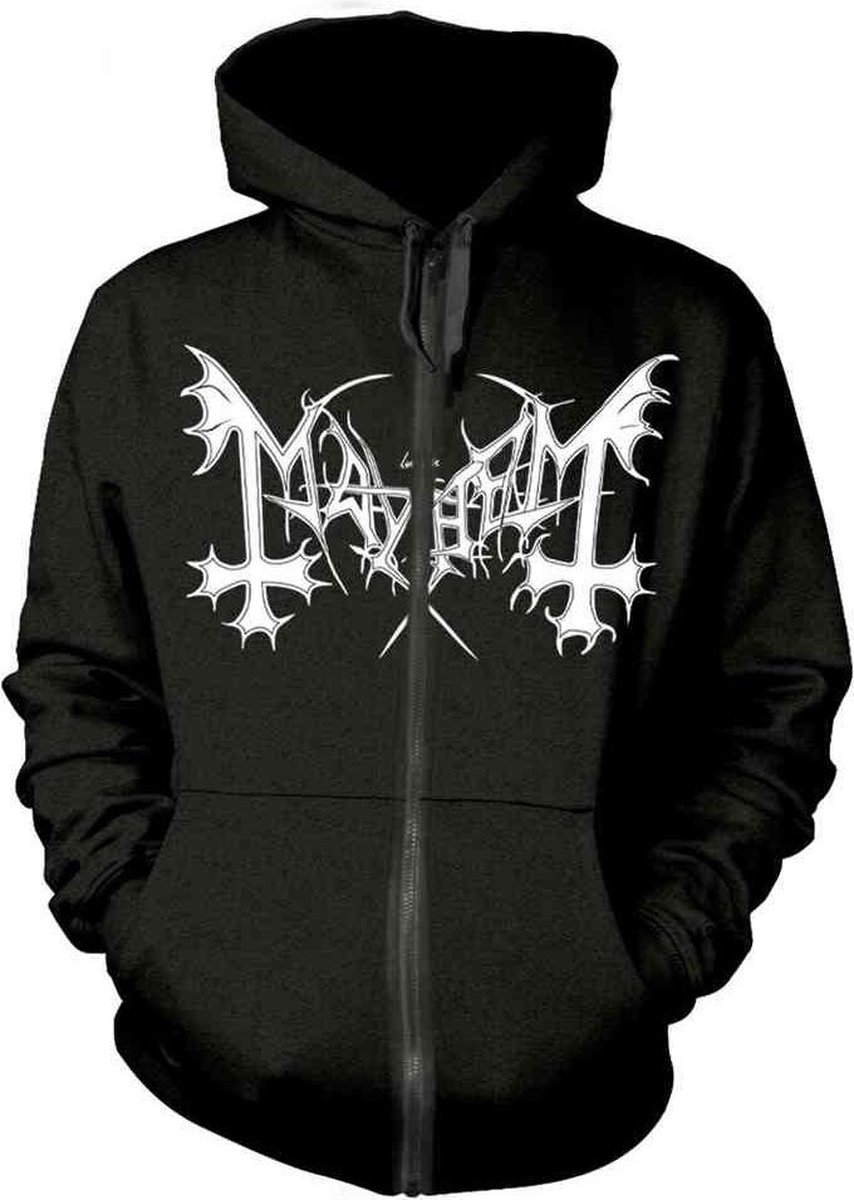 Mayhem Vest met capuchon -XXL- De Mysteriis Dom Sathanas Zwart