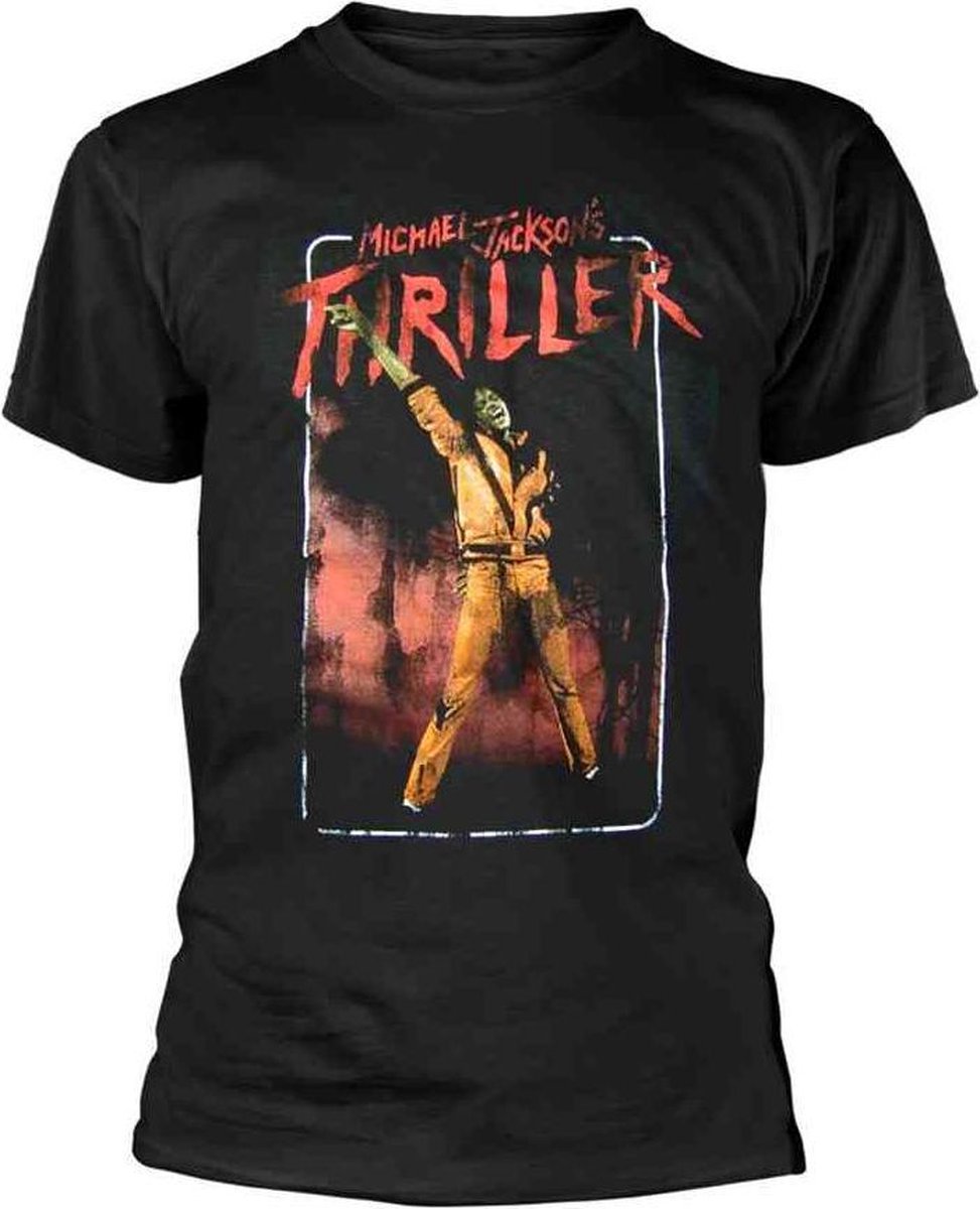 Michael Jackson Heren Tshirt -M- Thriller Zwart