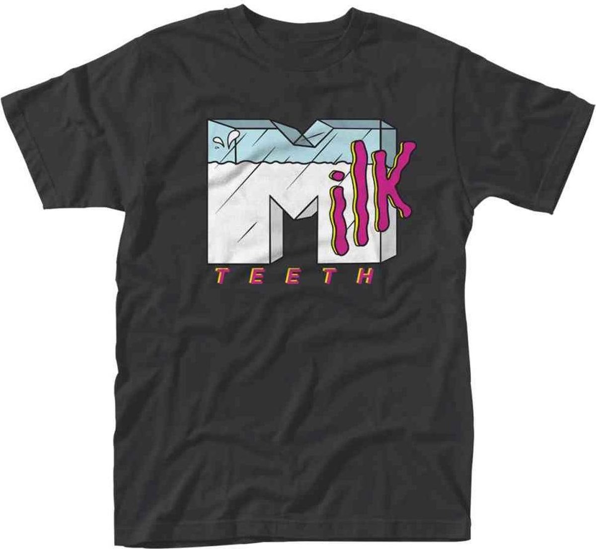 Milk Teeth Heren Tshirt -L- TV Zwart