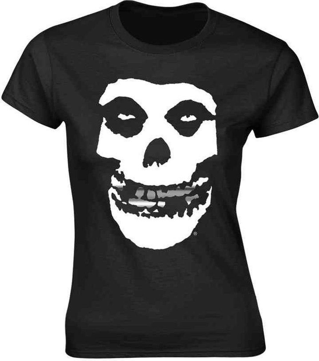 Misfits Dames Tshirt -L- Silver Teeth Zwart