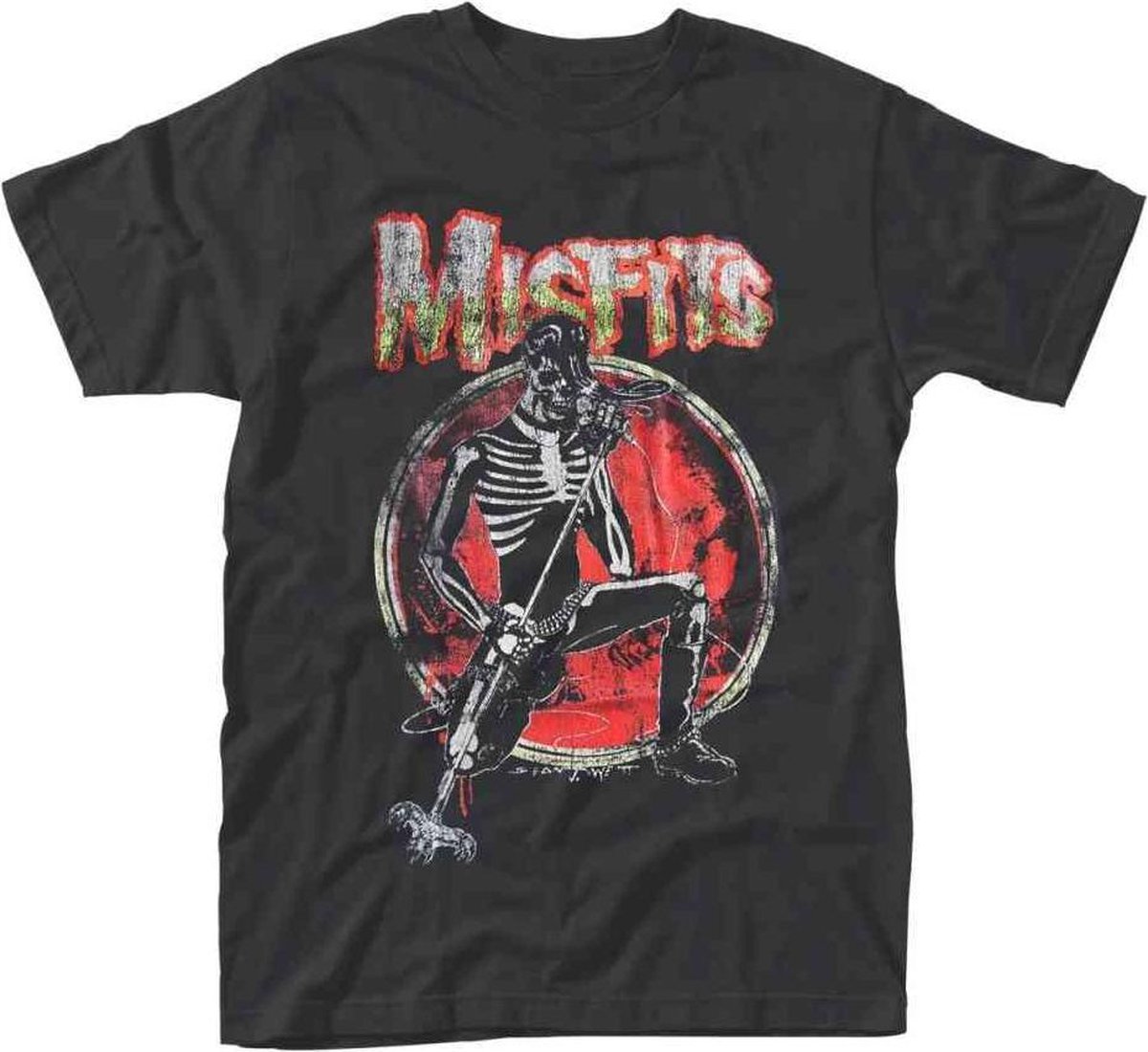 Misfits Heren Tshirt -M- Skeleton Zwart