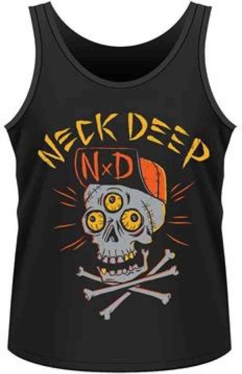 Neck Deep Tanktop -L- Skulls Zwart