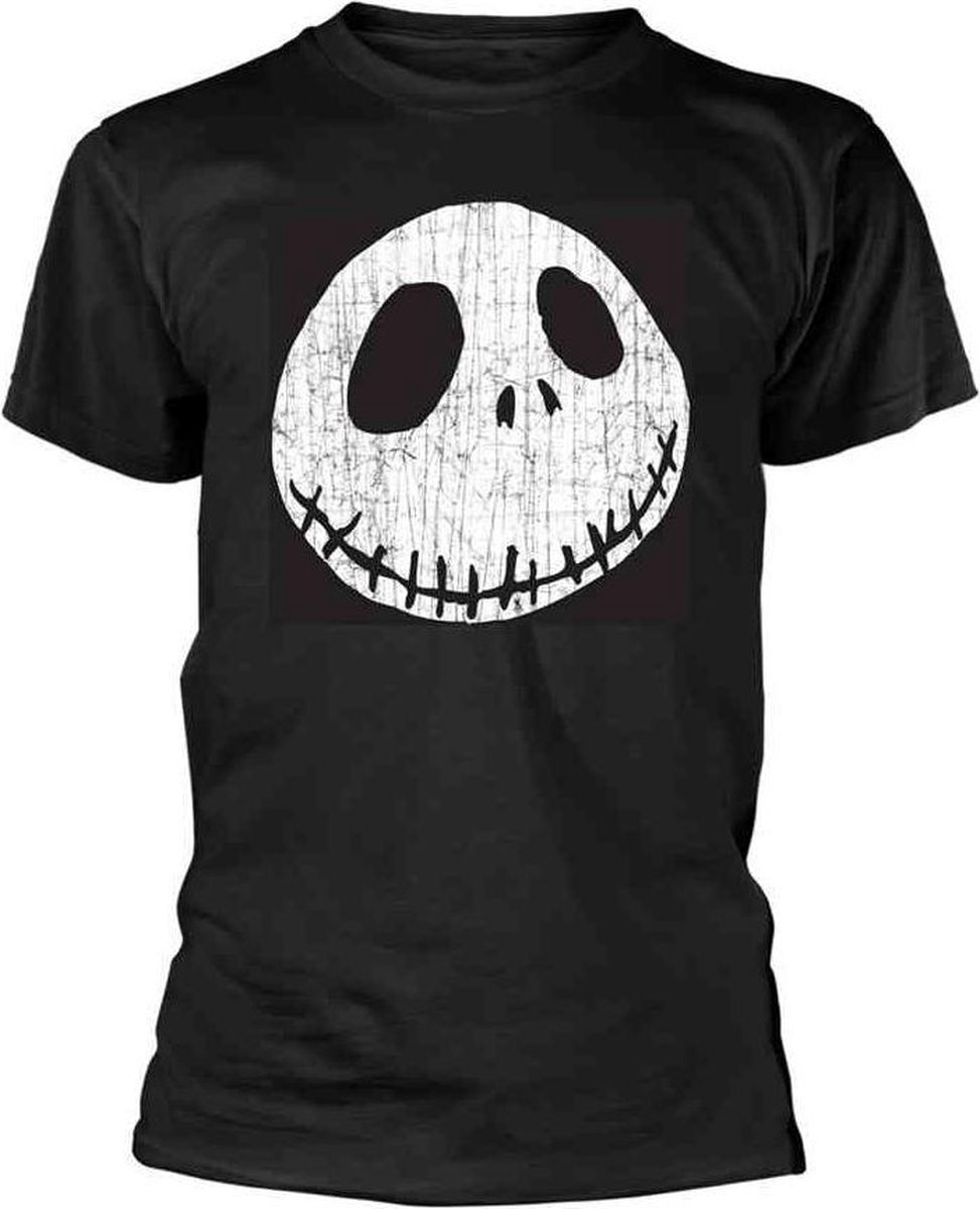 Nightmare Before Christmas, The Unisex Tshirt -XXL- CRACKED FACE Zwart