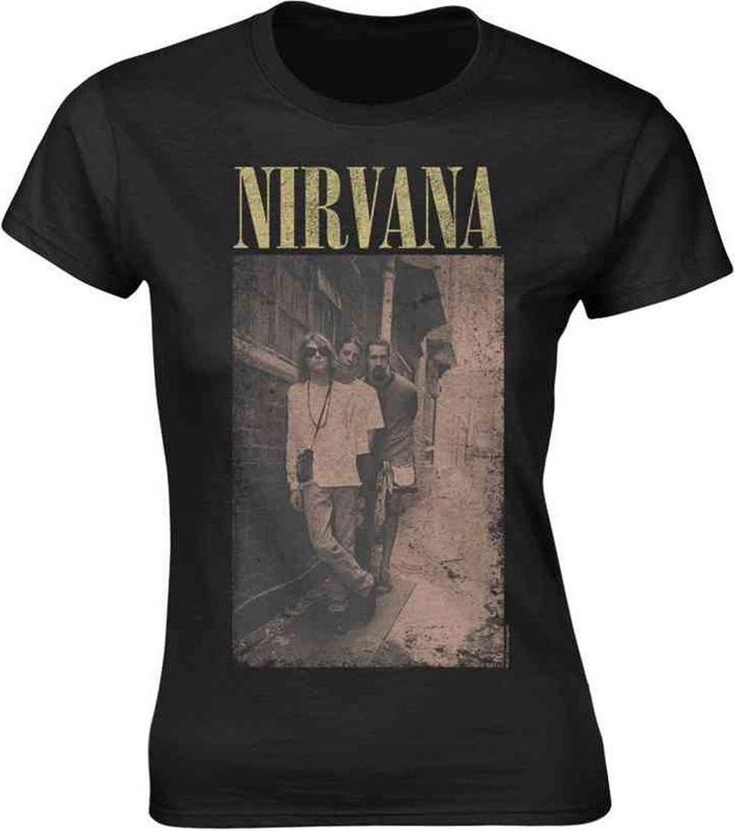 Nirvana Dames Tshirt -L- Alleyway Zwart