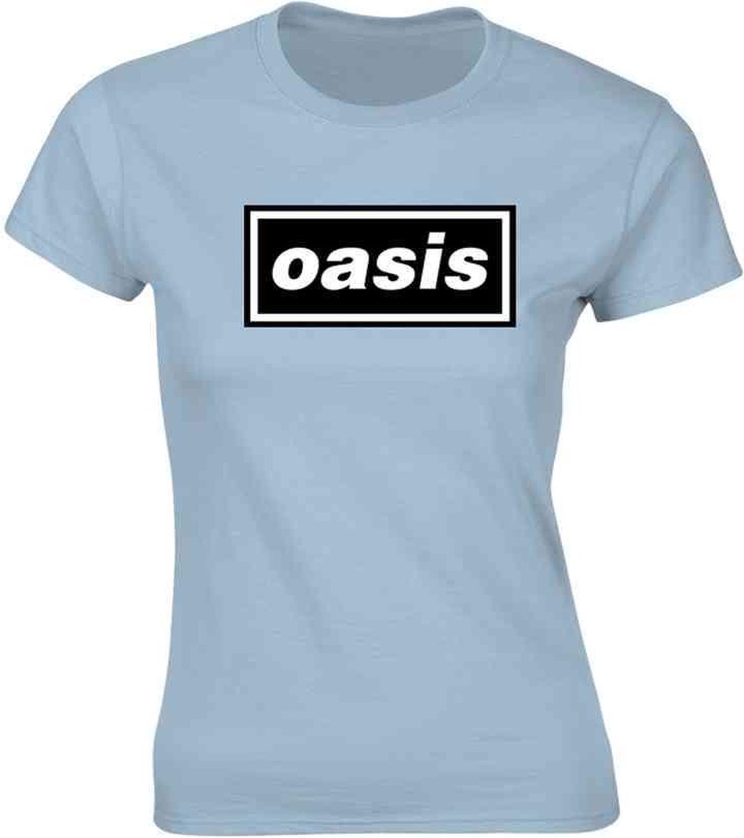 Oasis Dames Tshirt -XL- Decca Logo Blauw