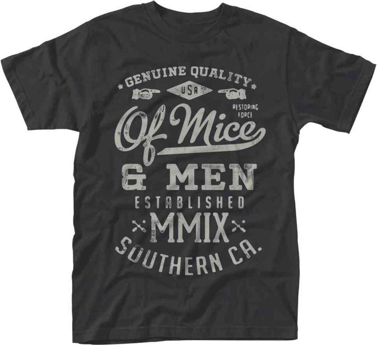 Of Mice & Men Heren Tshirt -L- Genuine Zwart