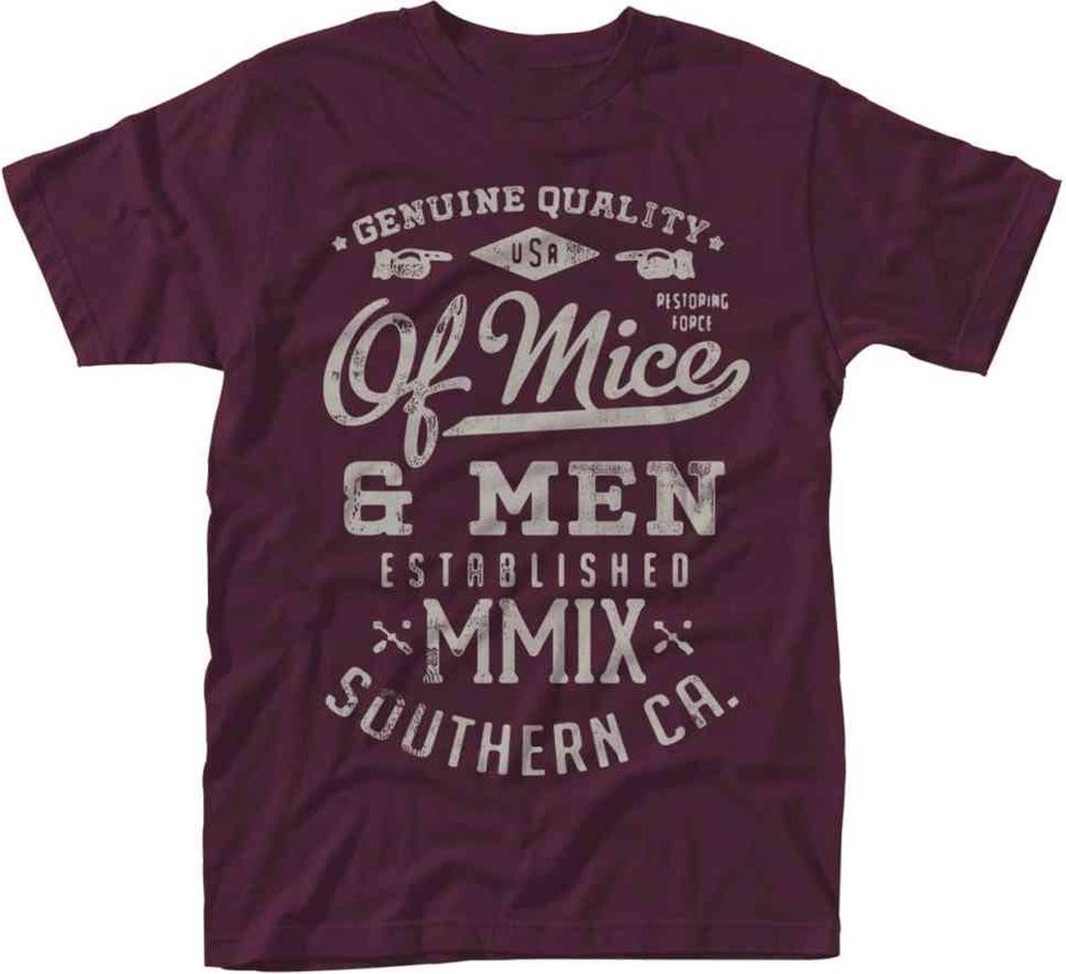 Of Mice & Men Heren Tshirt -M- Genuine Rood