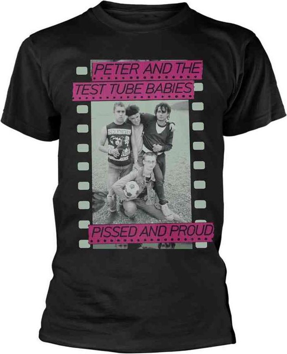 Peter And The Test Tube Babies Heren Tshirt -S- Pissed And Proud Zwart