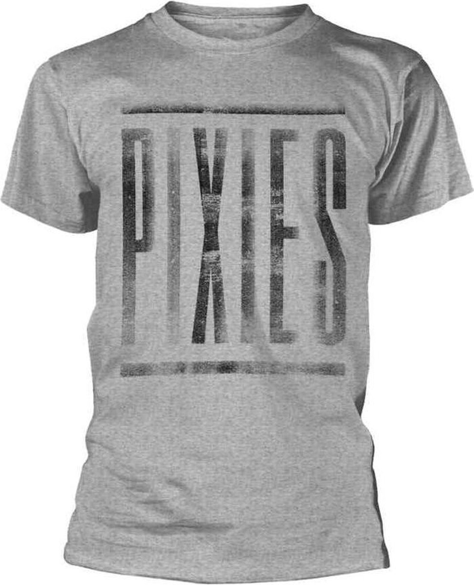 Pixies Heren Tshirt -L- Dirty Logo Grijs