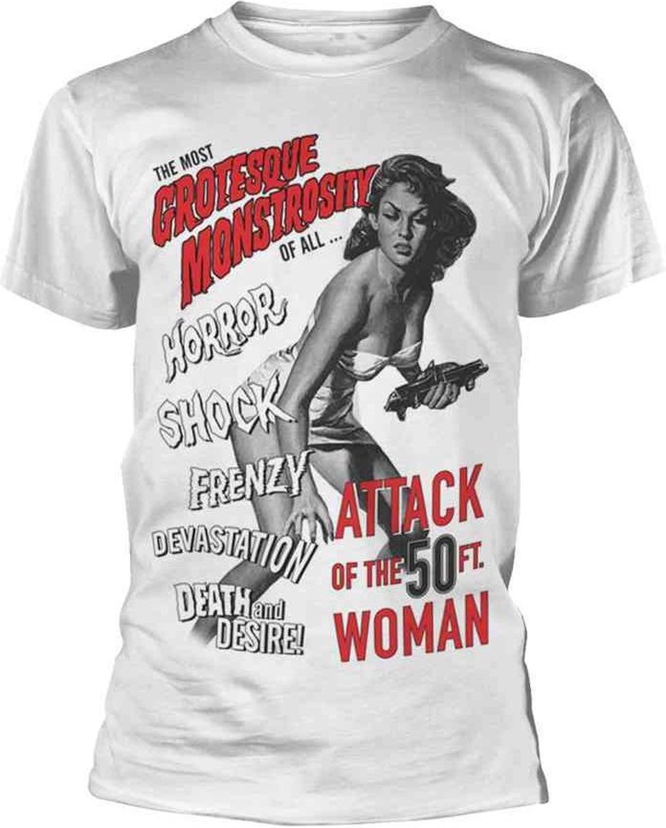 Plan 9 Attack Of The 50Ft Woman Unisex Tshirt -S- THE MOST GROTESQUE MONSTROSITY OF ALL? Wit