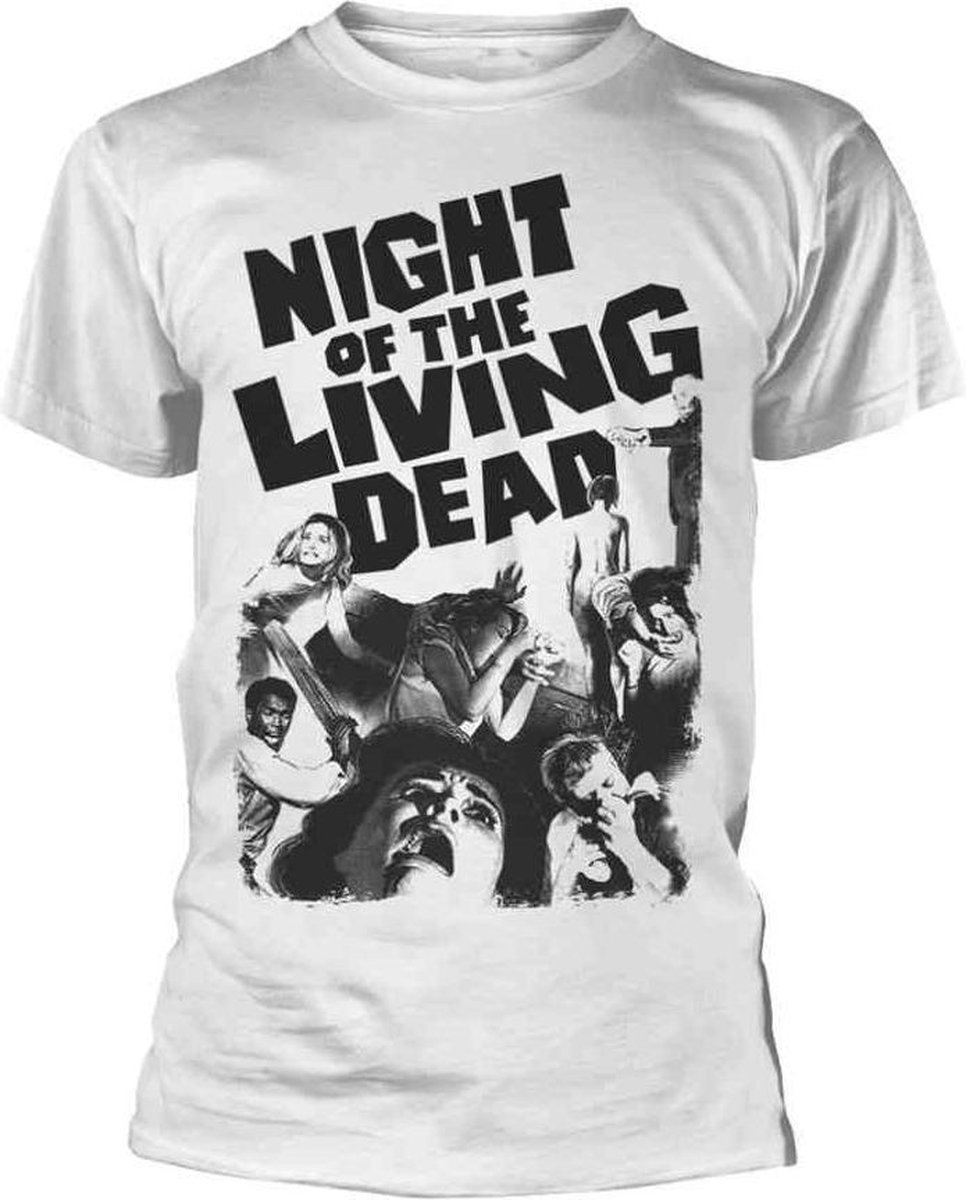 Plan 9 Night Of The Living Dead Unisex Tshirt -L- NIGHT OF THE LIVING DEAD (WHITE) Wit