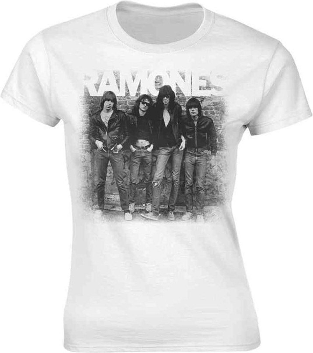 Ramones Dames Tshirt -XL- First Album Faded Wit