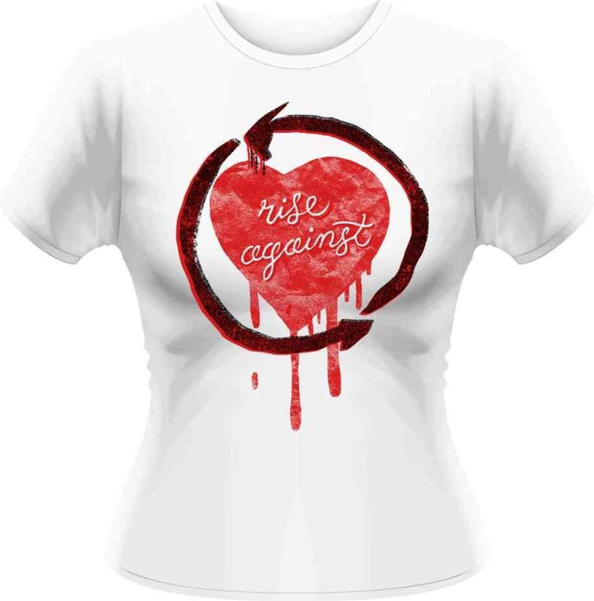 Rise Against Dames Tshirt -S- Rough Heart Wit