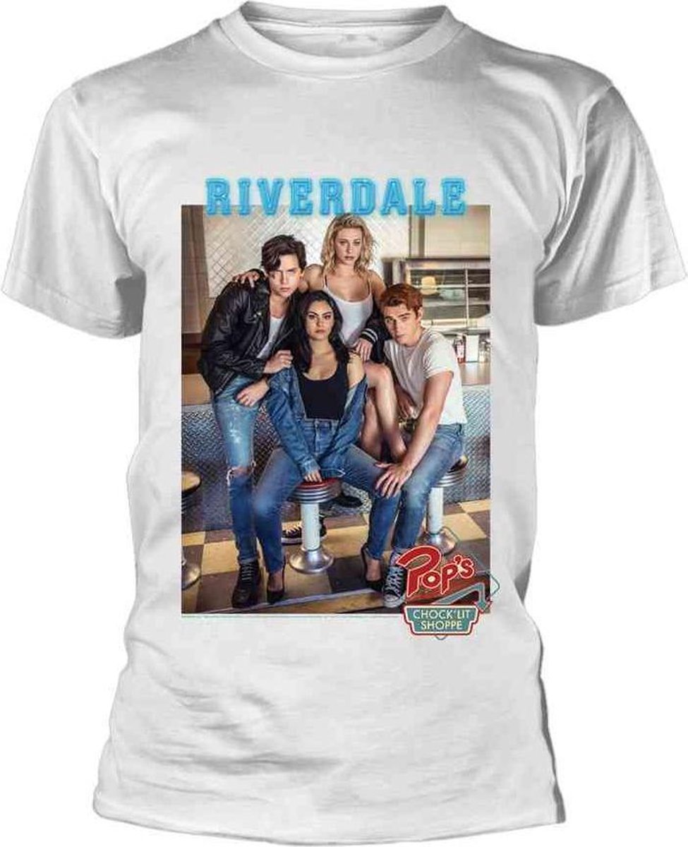 Riverdale Heren Tshirt -XL- Pops Group Photo Wit