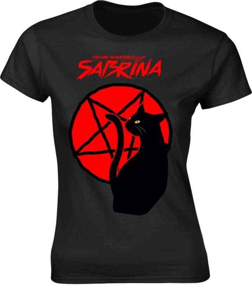 Sabrina The Teenage Witch Dames Tshirt -L- Salem Pentagram Zwart