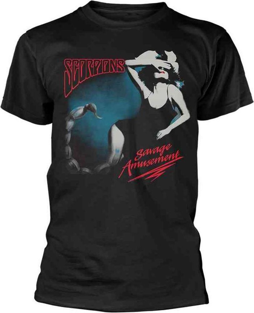 Scorpions Heren Tshirt -M- Savage Amusement Zwart