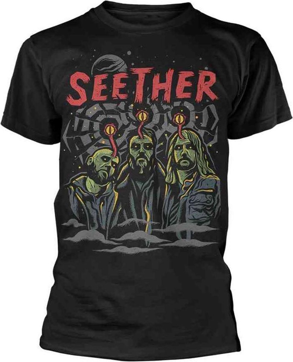 Seether Heren Tshirt -XL- Mind Control Zwart