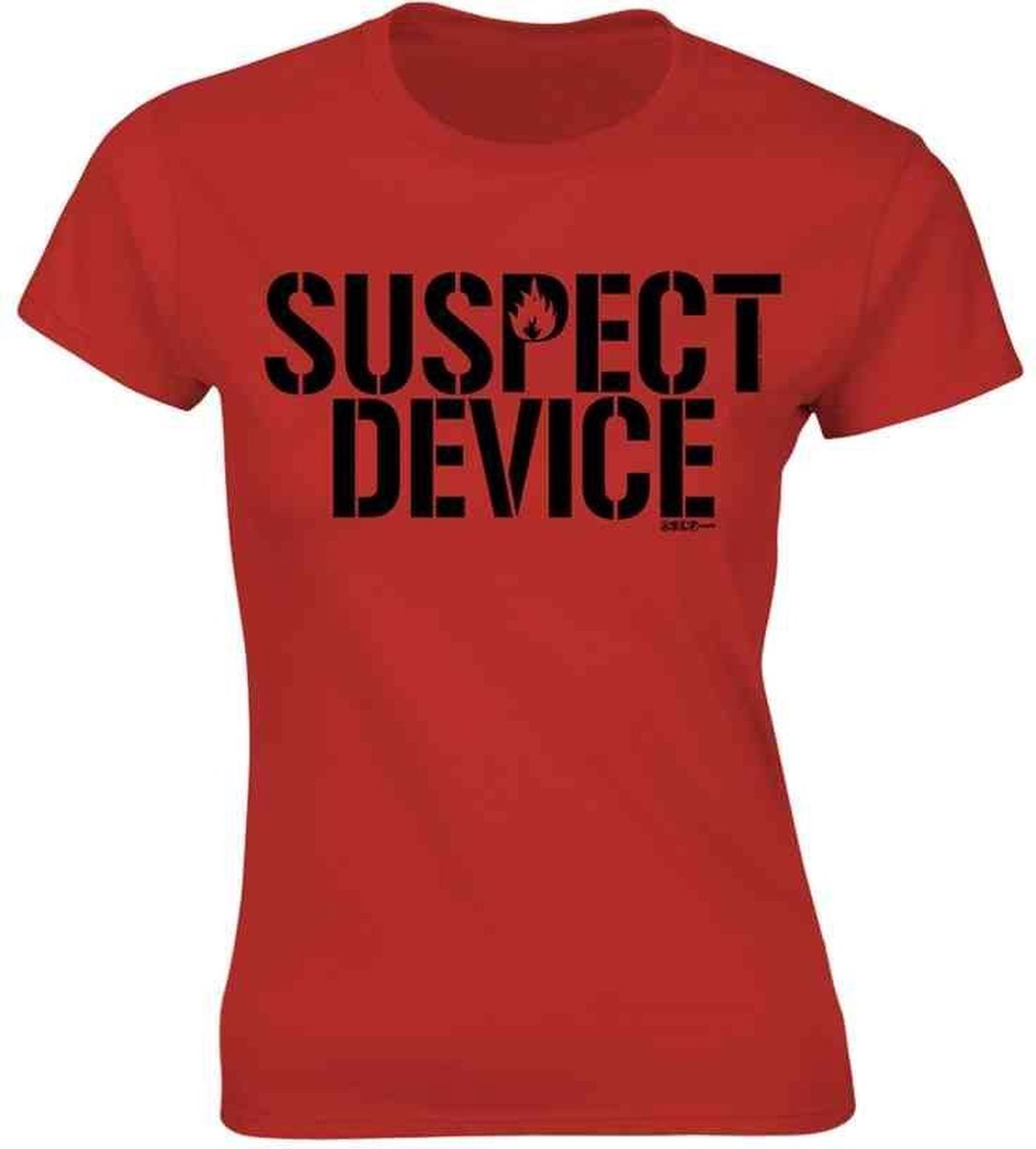 Stiff Little Fingers Dames Tshirt -M- Suspect Device Rood