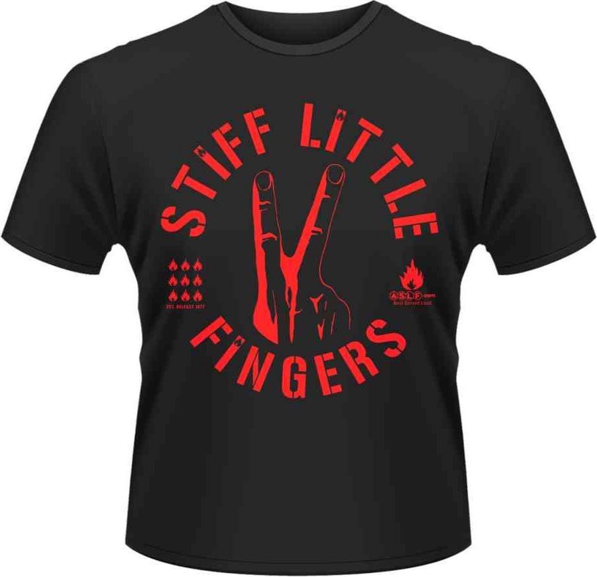 Stiff Little Fingers Heren Tshirt -M- Digits Zwart