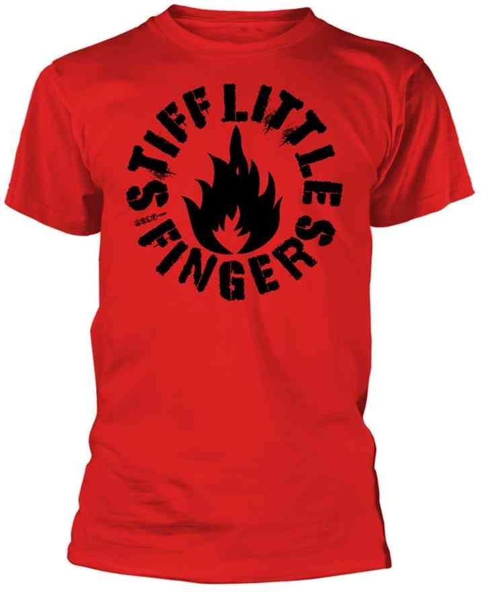 Stiff Little Fingers Heren Tshirt -XL- Punk Rood