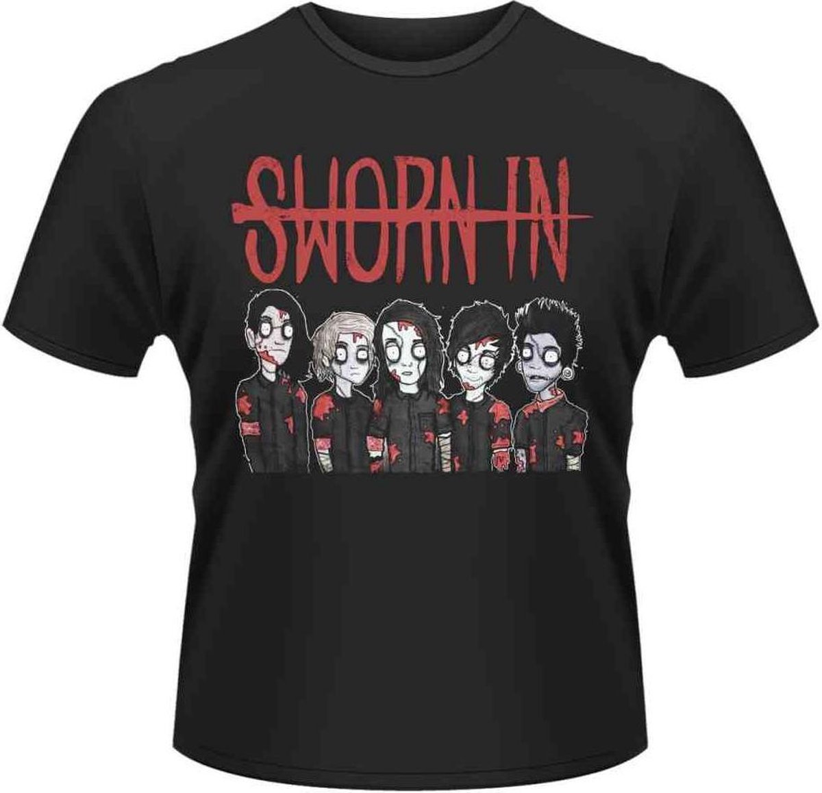 Sworn In Heren Tshirt -L- Zombie Band Zwart