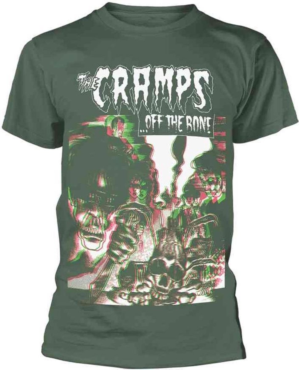 The Cramps Heren Tshirt -XL- Off The Bone Groen