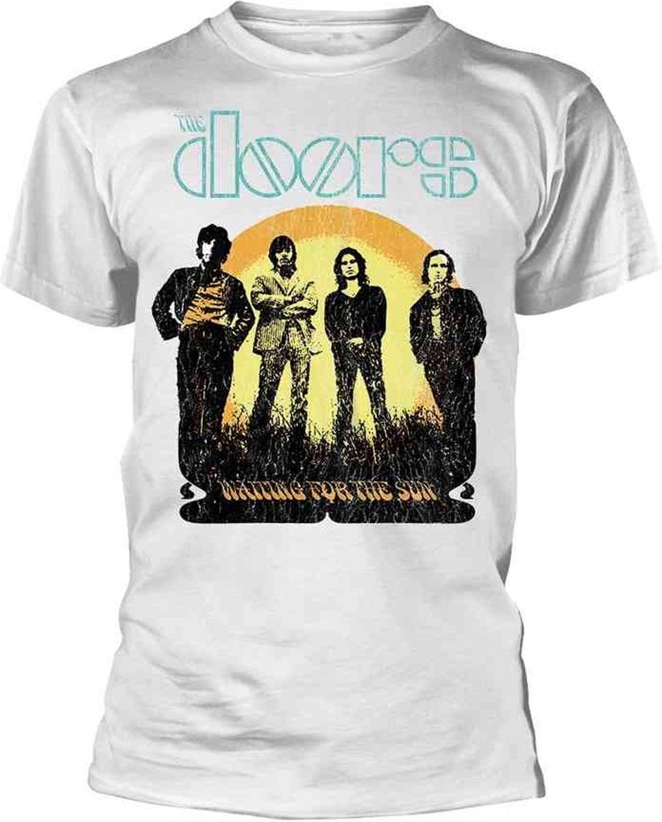 The Doors Heren Tshirt -XL- Waiting For The Sun Wit