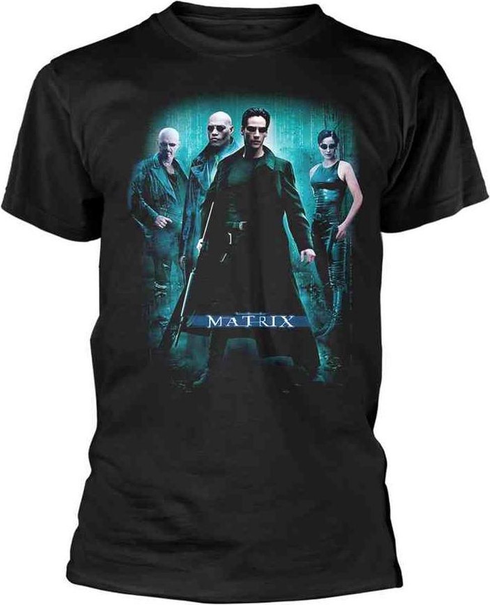 The Matrix Heren Tshirt -S- Poster Zwart