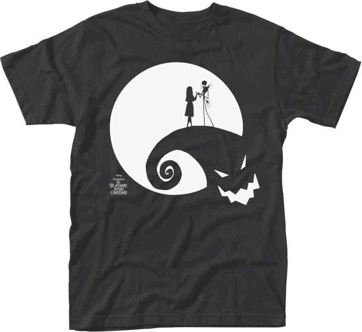 The Nightmare Before Christmas Heren Tshirt -L- Moon Oogie Boogie Zwart