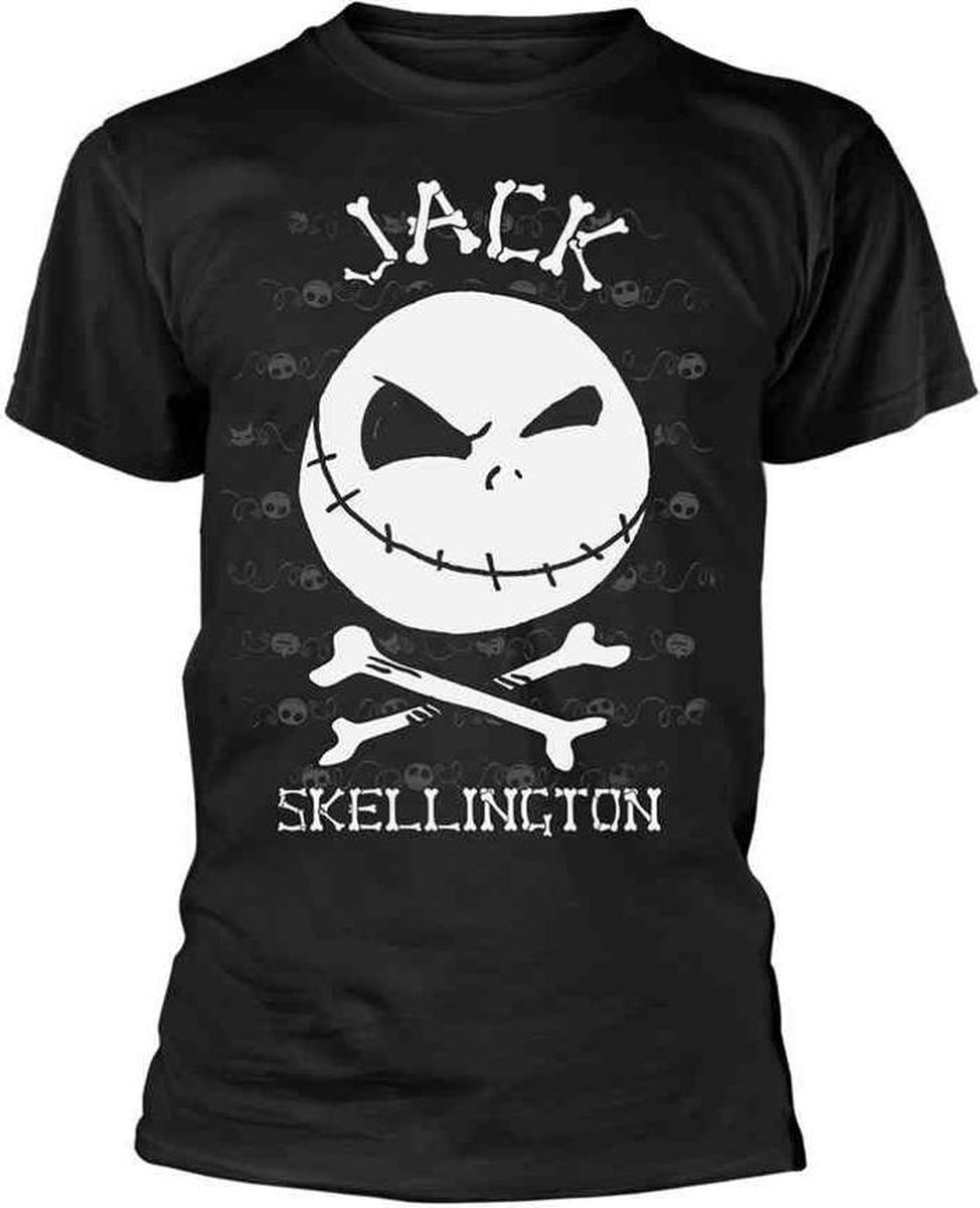 The Nightmare Before Christmas Heren Tshirt -M- Jack Face Zwart