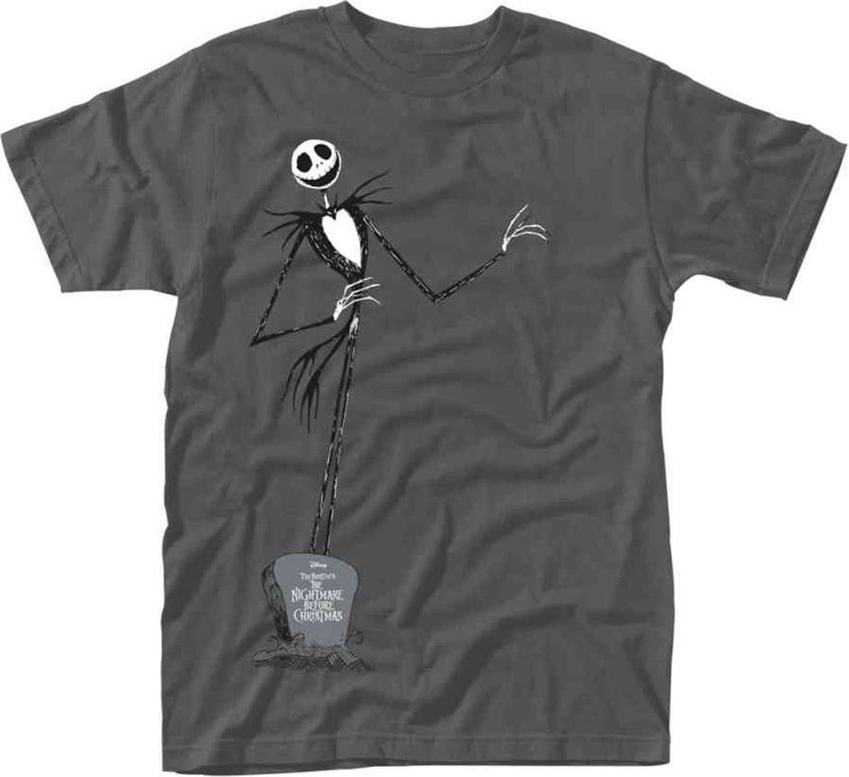 The Nightmare Before Christmas Heren Tshirt -XL- Pose Grijs