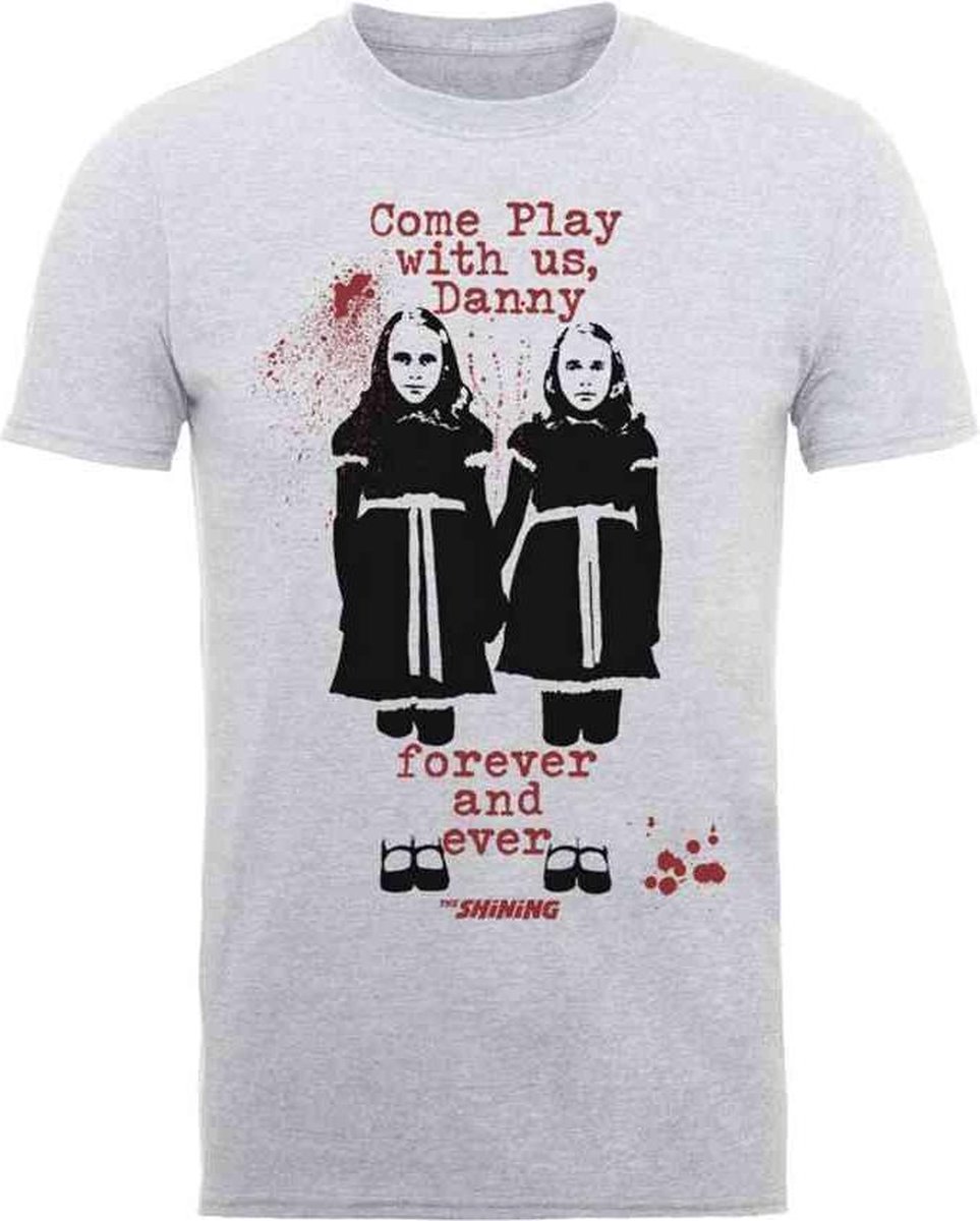 The Shining Heren Tshirt -S- Come Play With Us Grijs