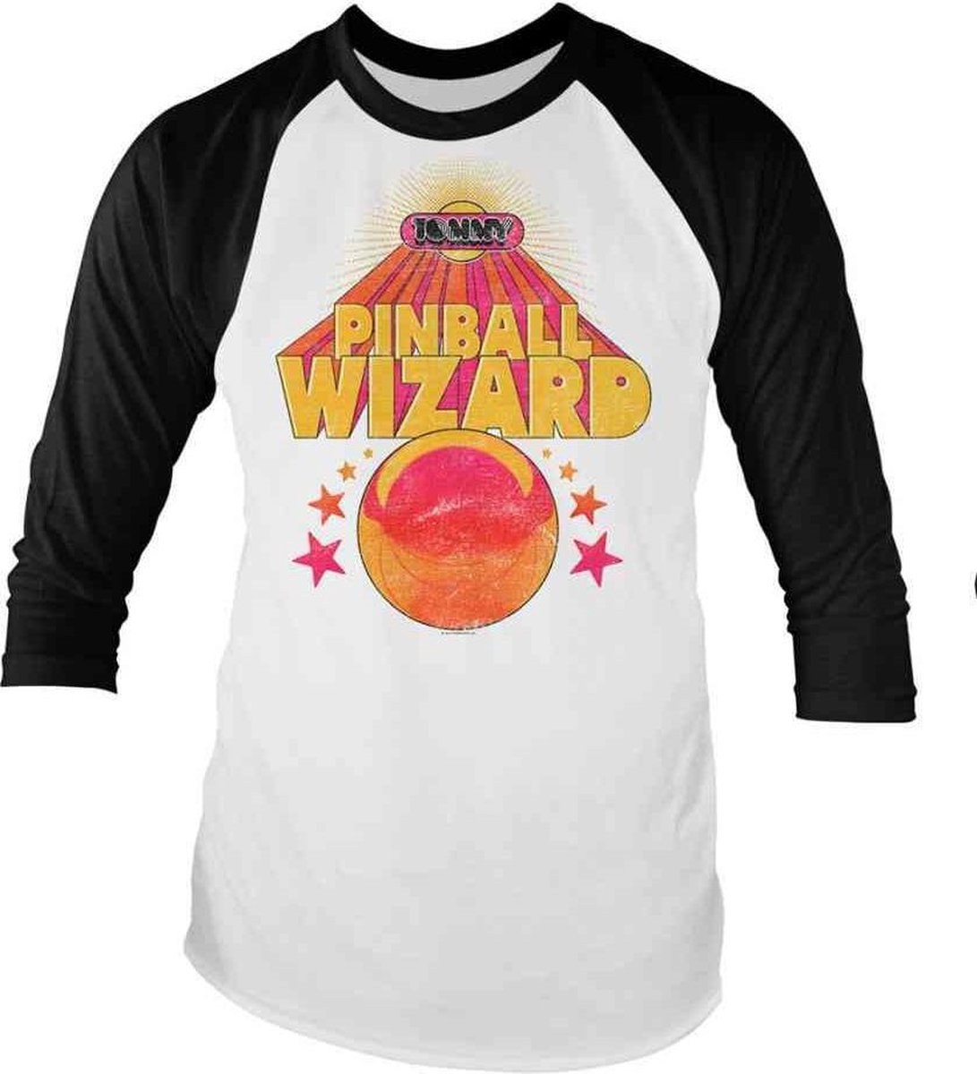 The Who Raglan top -S- Pinball Wizard Wit/Zwart