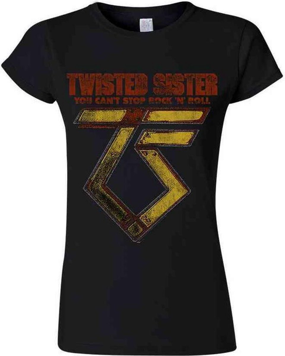 Twisted Sister Dames Tshirt -L- You Cant Stop Rock N Roll Zwart