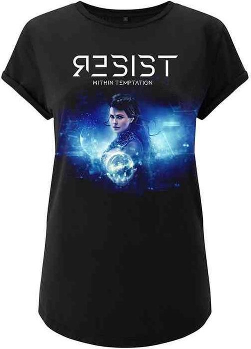 Within Temptation Dames Tshirt -L- Resist Orb Zwart