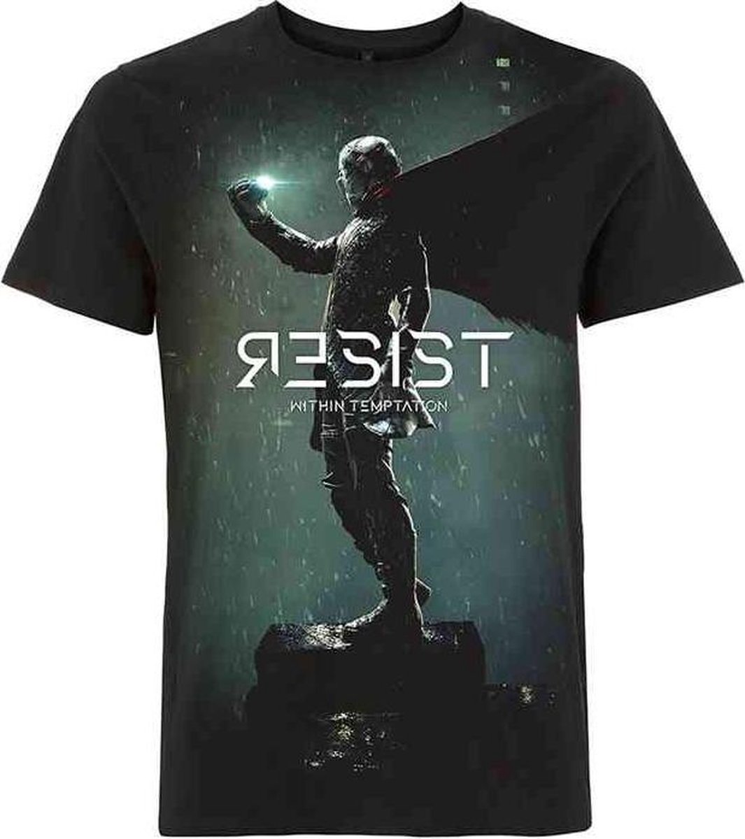 Within Temptation Heren Tshirt -S- Resist Cover Jumbo Print Zwart