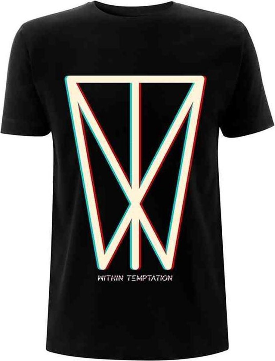 Within Temptation Heren Tshirt -XXL- Glitch Icon Zwart