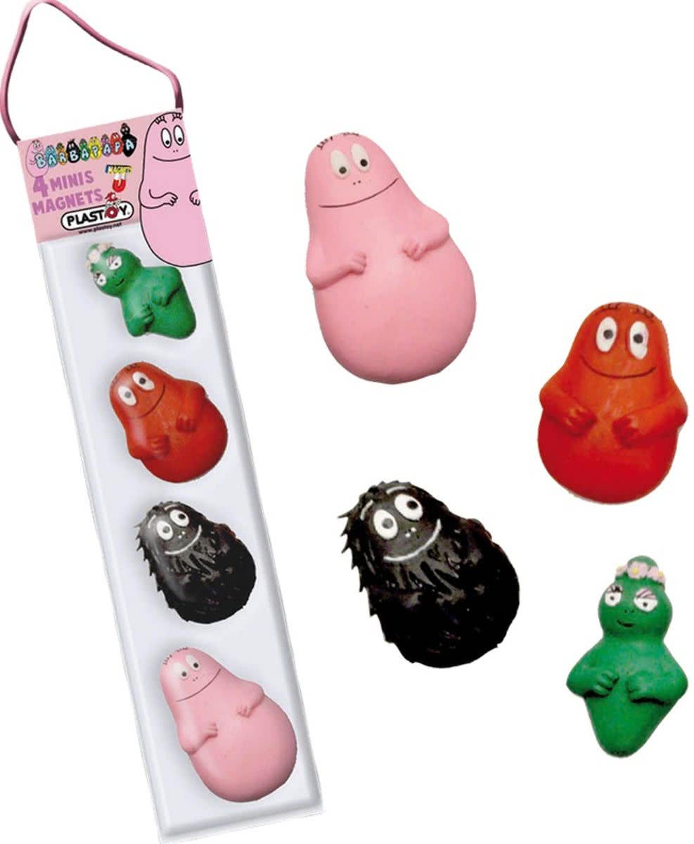 Plastoy: Set van 4 Mini Magneten Barbapapa