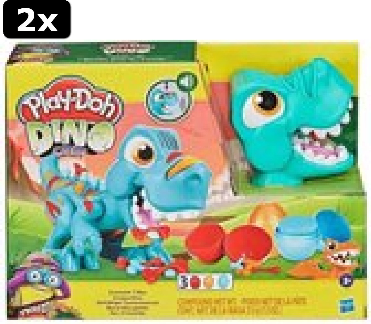 2x Play-Doh Dino Crew Happende T-Rex - Klei Speelset