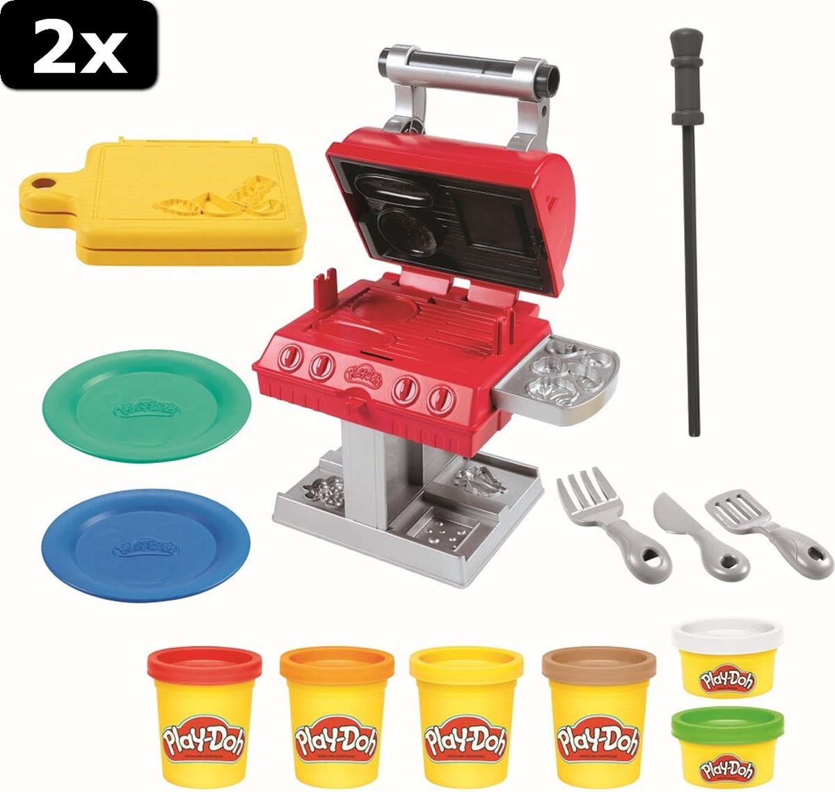 2x Play-Doh Kitchen Creations Super Grill Barbecue