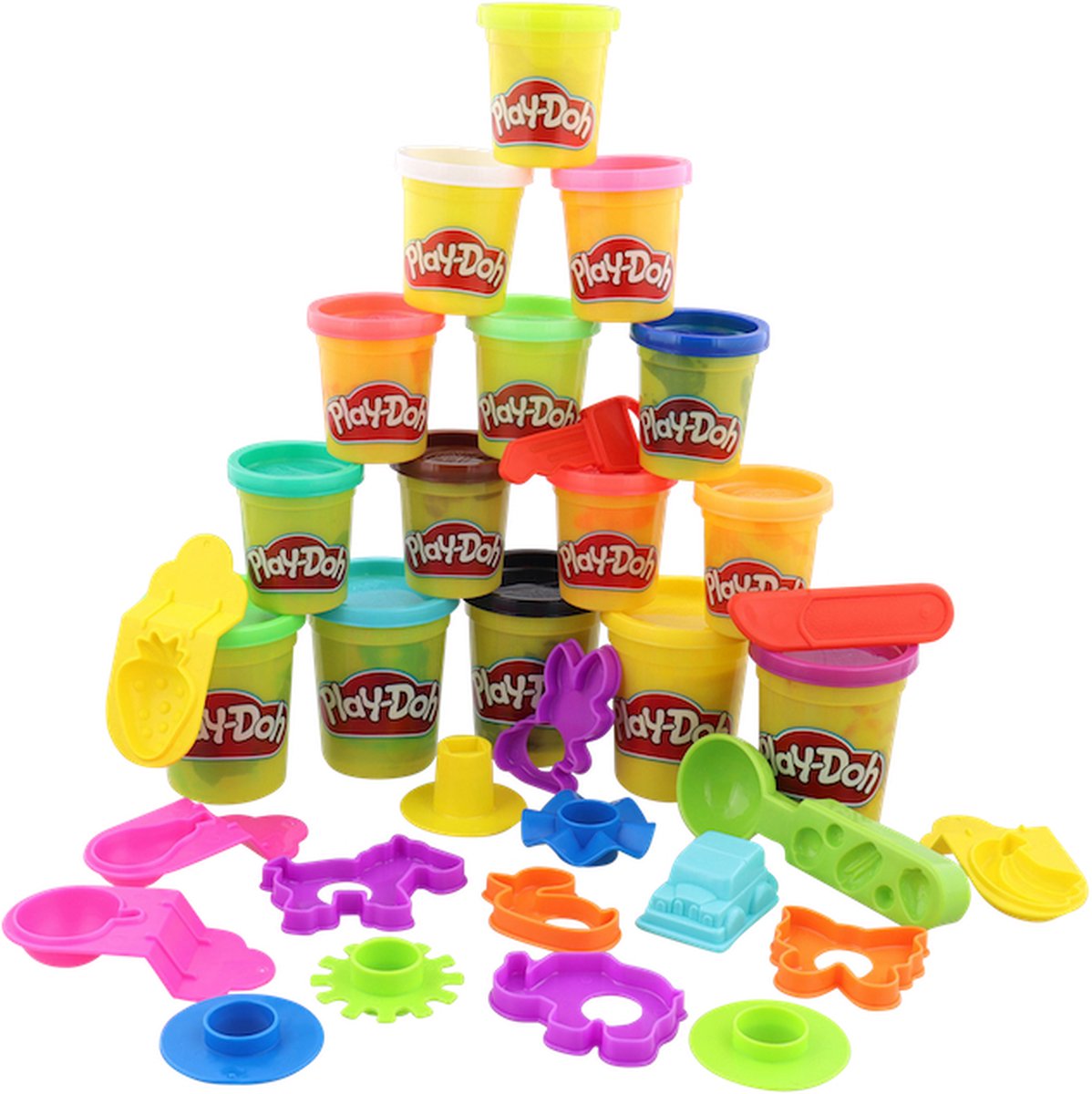 Play-Doh - Speelgoed klei set - XL Editie - 35 Delig - 15 Potten klei - 20 Vormpjes - Multipack - Speelgoed