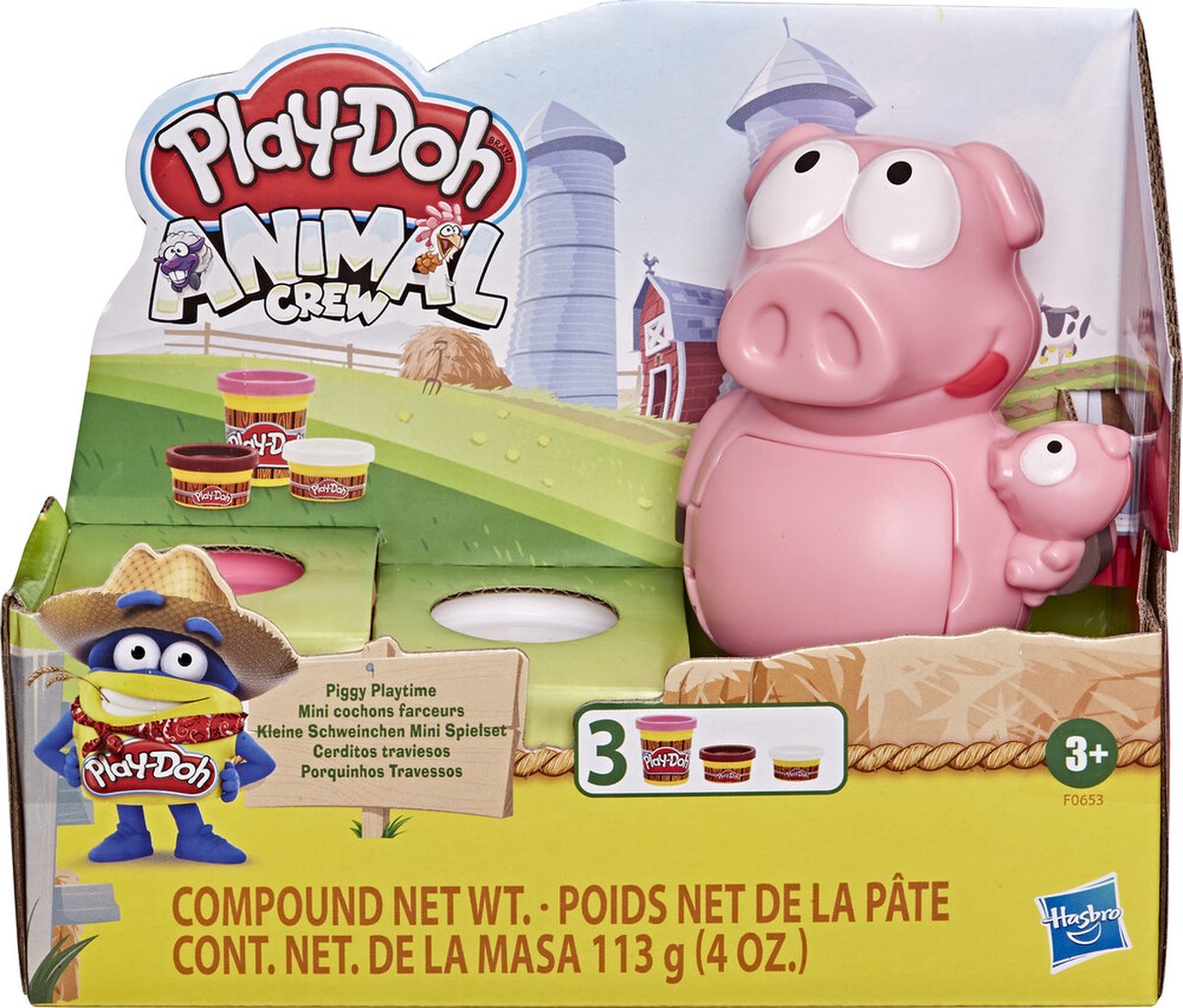 Play-Doh Piggy Playtime - Inclusief 3 potjes klei - Boerderij speelset