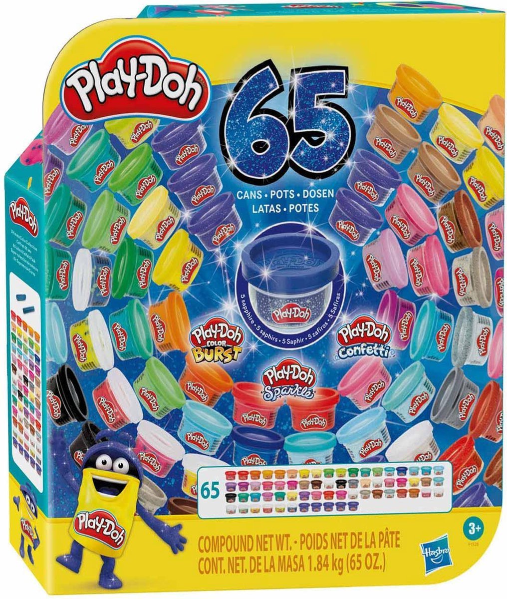 Play-Doh Vier Feest 65 Pack - Klei Speelset