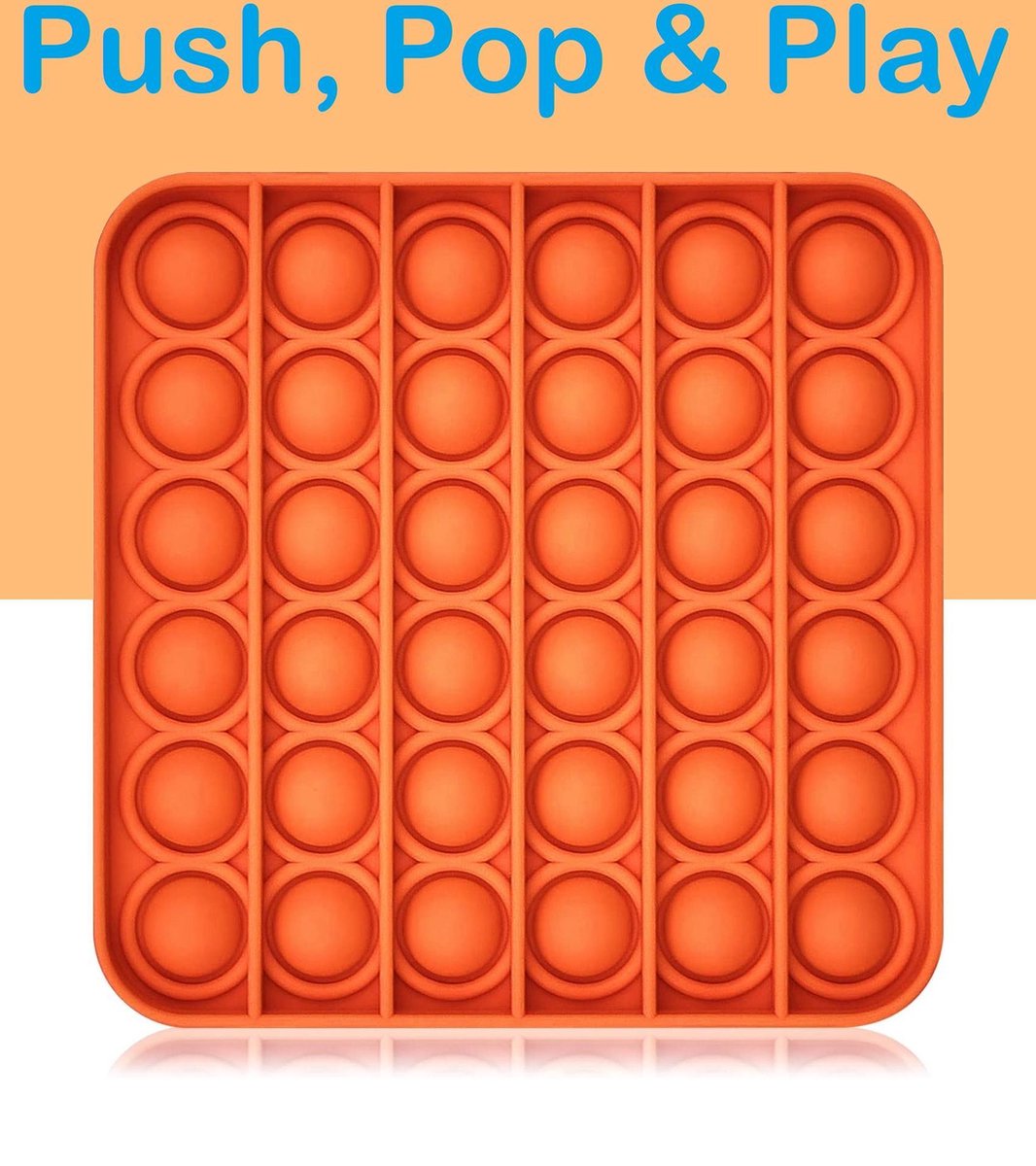 POP IT®   Toys - Pop It - Vierkant Oranje - Pop It   Toy -   Toys Pop It -   Toys Pakket - PlayStation 5 - Simple Dimple -   Speelgoed - Goedkoop - Oranje