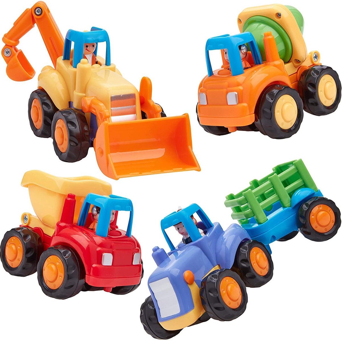 Play Pride Construction Auto Set - Bouwvoertuigen Set van 4