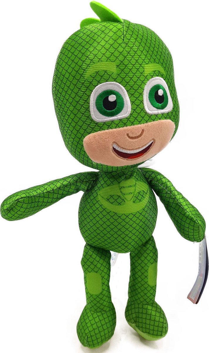 PJ Masks - Gekko (groen) - Pluche Knuffel - 35 cm